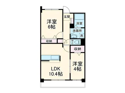 フレア プレイス(2LDK/2階)の間取り写真