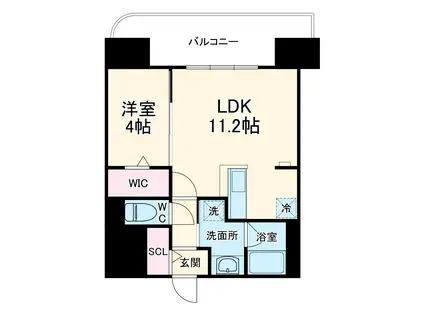 CASA94(1LDK/11階)の間取り写真