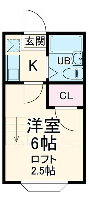リバティ中浦和A棟 2階階 間取り