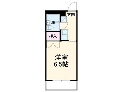 ハイシティ弥生(1K/4階)の間取り写真