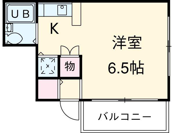 アペックス(ワンルーム/2階)の間取り写真