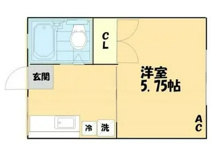 ハイツケイ(1K/1階)の間取り写真