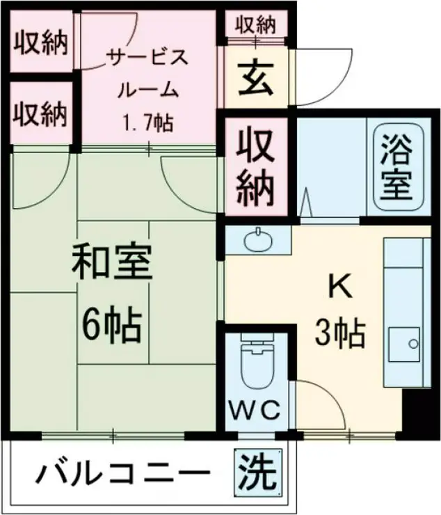 上馬ハイツ 4階階 間取り