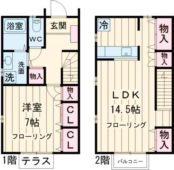 プルミエ葛西Ｃ棟(1LDK)の間取り写真