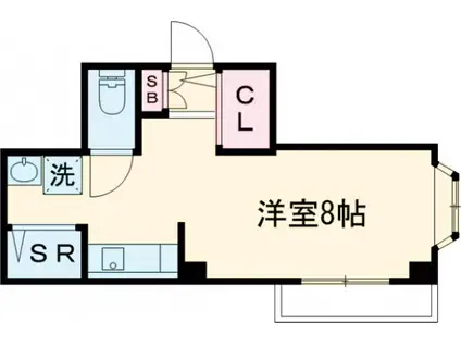 メゾン薗田ビル(ワンルーム/4階)の間取り写真