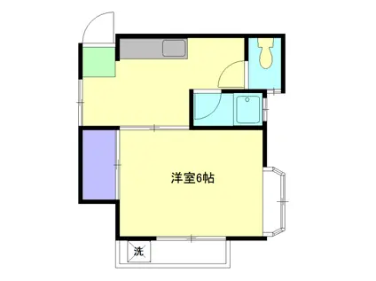 ウッドハウス(1K/2階)の間取り写真