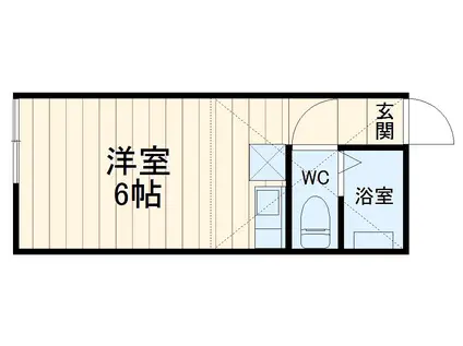 ユナイト元住吉レイチェルの丘(ワンルーム/2階)の間取り写真