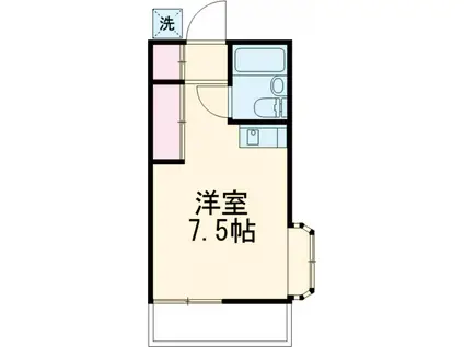 コーポ古川(ワンルーム/2階)の間取り写真