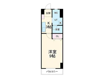 グレース篠木5(1K/2階)の間取り写真