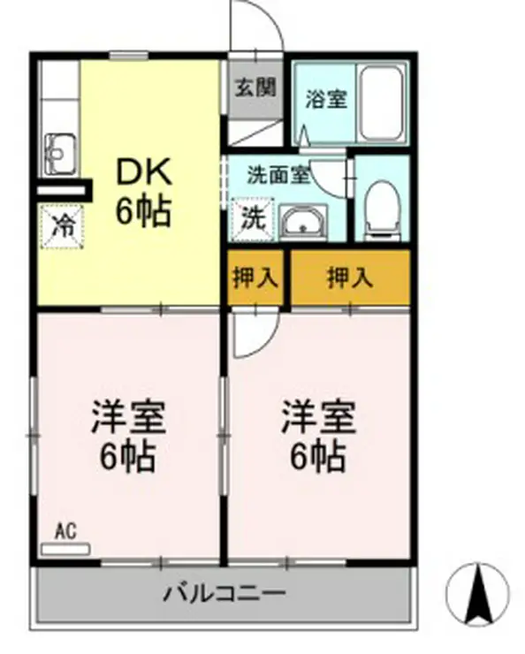 ハイツグランバレー 2階階 間取り