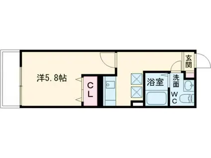 エルスタンザ蒲田イースト(1K/1階)の間取り写真