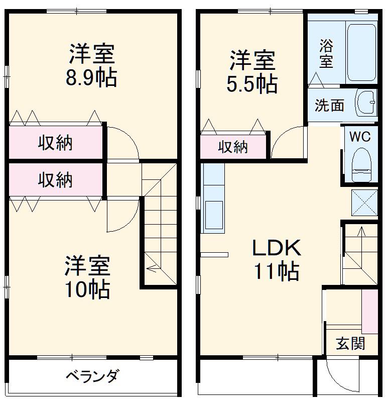ブレスワン(3LDK)の間取り写真