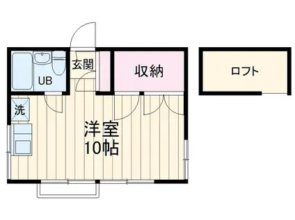 DOCE(ワンルーム/2階)の間取り写真