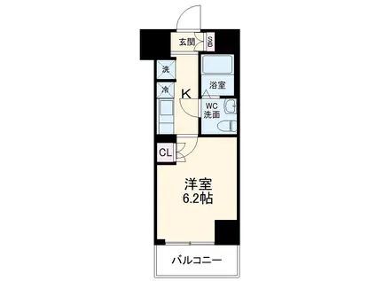 リヴシティ武蔵浦和(1K/7階)の間取り写真