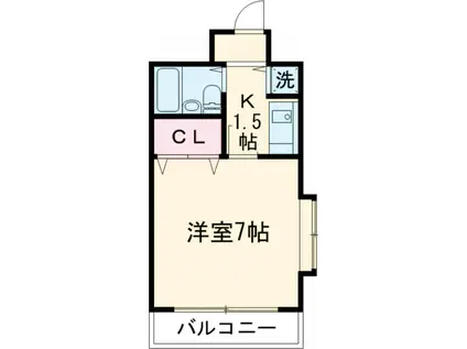 碑文谷壱番館(1K/3階)の間取り写真