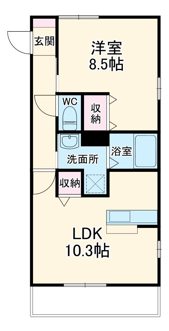 プルミエール3(1LDK/2階)の間取り写真