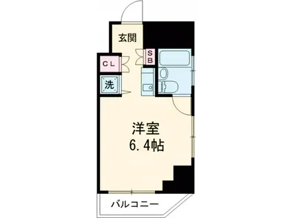 コンフォーレ(ワンルーム/2階)の間取り写真