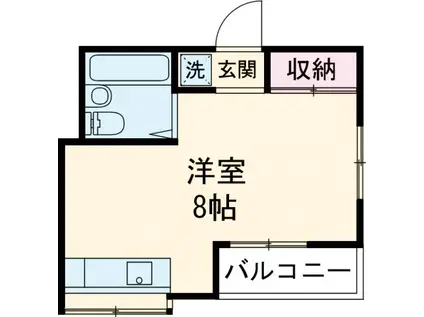 タマヅカナイ(ワンルーム/2階)の間取り写真
