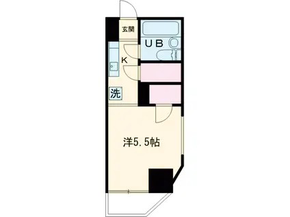 太子堂ハイム(ワンルーム/5階)の間取り写真