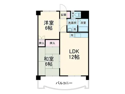 フィオーレ豊橋(2LDK/8階)の間取り写真
