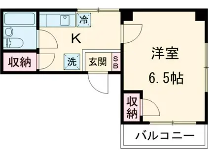 和泉ハイツ(1K/4階)の間取り写真