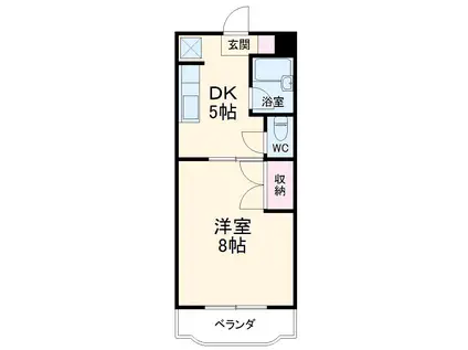 グランシャリオⅠ(1DK/2階)の間取り写真