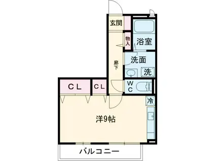 グランシャレ経堂Ⅱ(ワンルーム/2階)の間取り写真