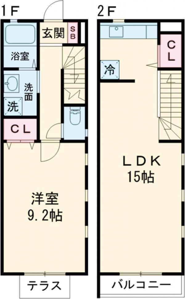 八雲Ｋ＆Ｆ　Ⅳ(1LDK)の間取り写真