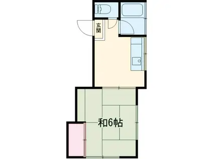 浅間荘(1DK/2階)の間取り写真