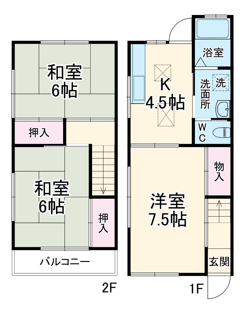 ガーデンテラス　Ｋ．Ｎ(3K)の間取り写真