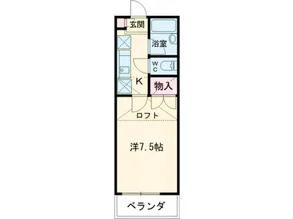 グランシャリオ(1K/2階)の間取り写真
