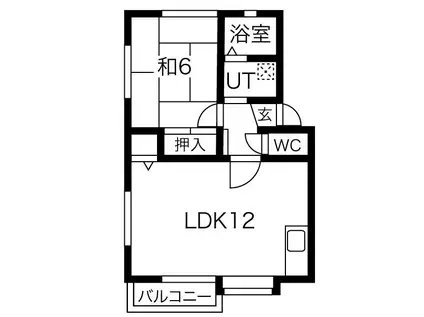 アネックス坂本(1LDK/1階)の間取り写真
