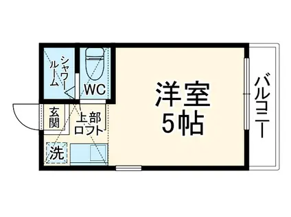 クレールメゾンⅡ(ワンルーム/2階)の間取り写真