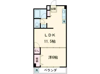 サァラ成増(1LDK/2階)の間取り写真