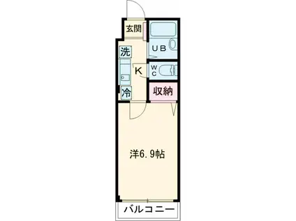 グラニッシュゲート(1K/3階)の間取り写真