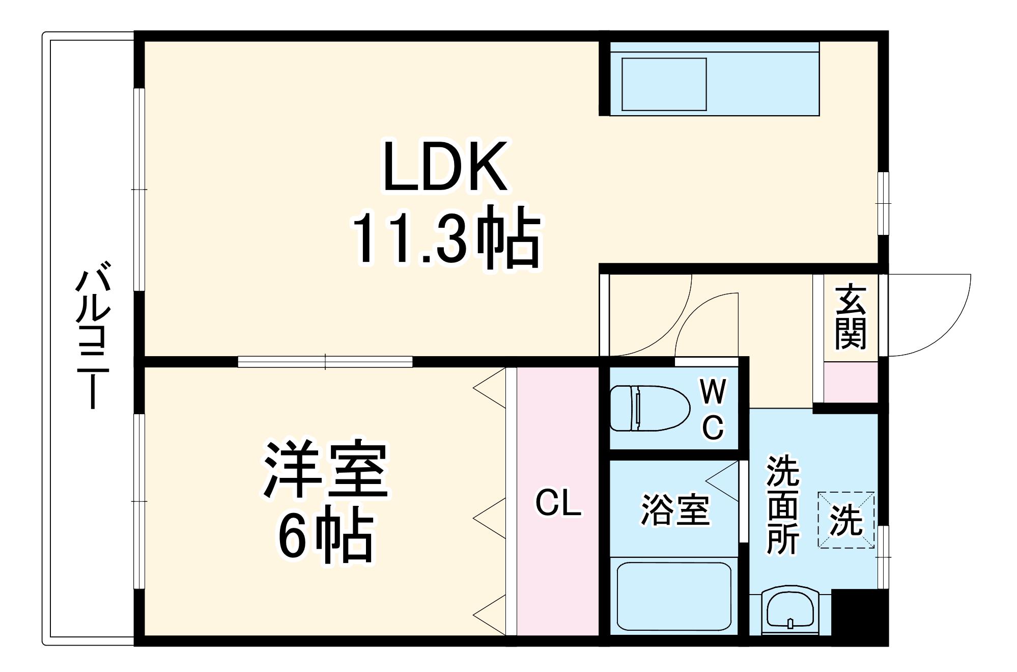 MSドリームⅧ(1LDK/1階)の間取り写真