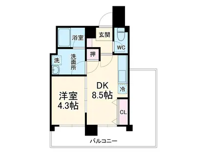 ミネルヴァ本郷(1LDK/5階)の間取り写真