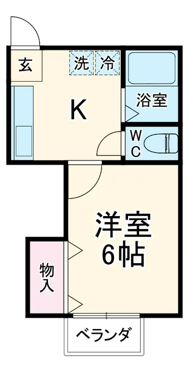 ハイツアオキ第1 2階階 間取り
