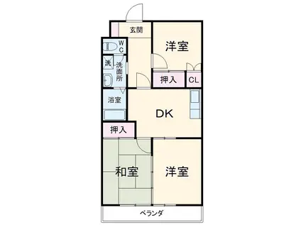 マンションはなきⅠ(3DK/2階)の間取り写真