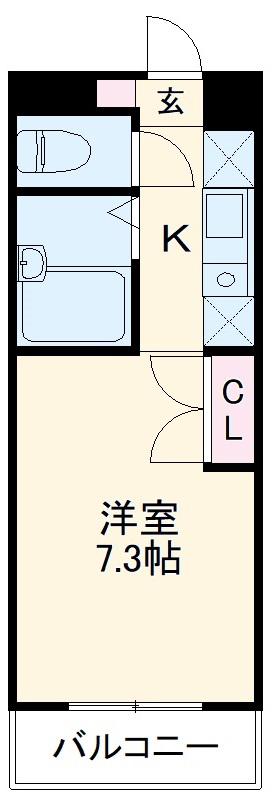 ロミオ&ジュリエットⅠ(ワンルーム/3階)の間取り写真