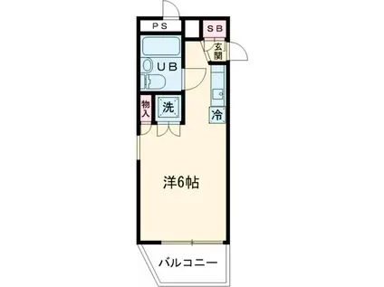 ワコーレお花茶屋(ワンルーム/4階)の間取り写真