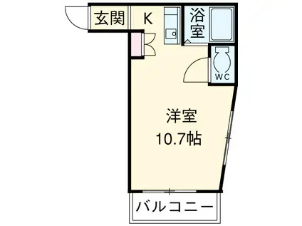 リバティーHIJIKATA(ワンルーム/1階)の間取り写真