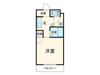 エスティーム(1K/2階)の間取り写真