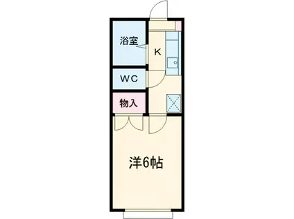 サマックスタカサゴ(1K/1階)の間取り写真