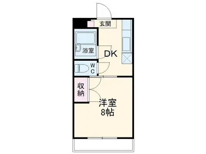 マンハイム伊藤Ⅰ(1DK/4階)の間取り写真