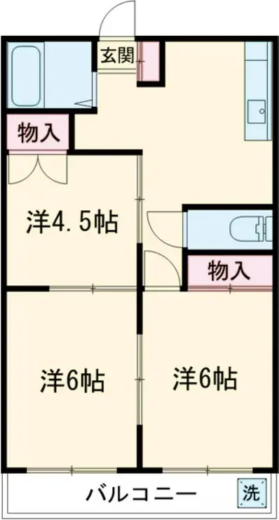 メゾンドブラン立石 2階階 間取り