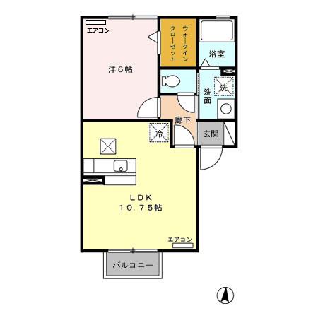 TIERRA COURT(1LDK/1階)の間取り写真