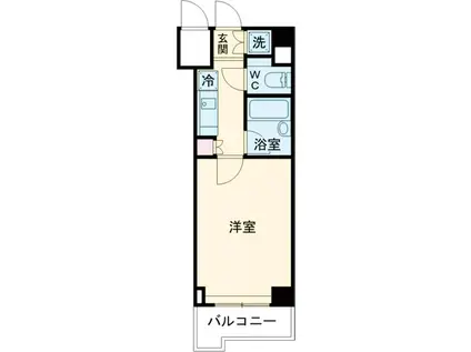 ルーブル南池袋(1K/4階)の間取り写真