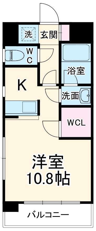 ラ プランタン(1K/2階)の間取り写真