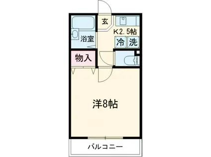 ハイムリベェール(1K/1階)の間取り写真